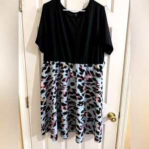 SHEIN colorful cheetah print dress